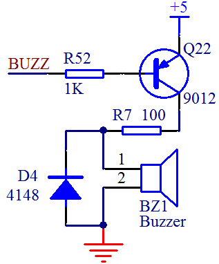 图 9-8  蜂鸣器电路原理图