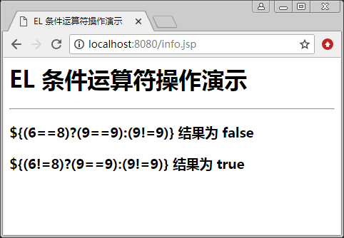 EL条件运算符的操作演示