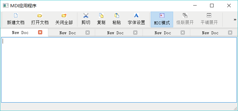 多页模式下 MDI 界面