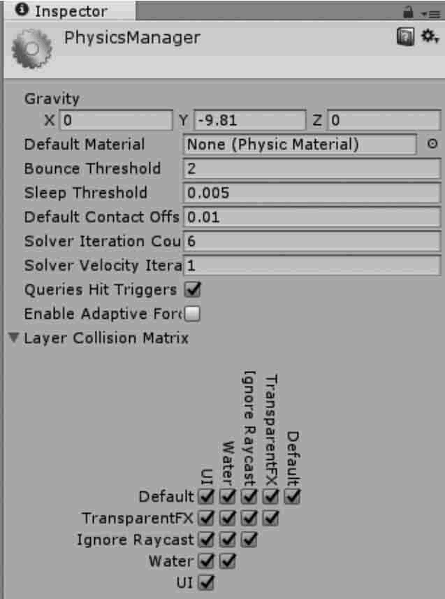 Unity 3D物理管理器