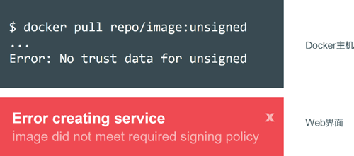 拉取未签名镜像时报错