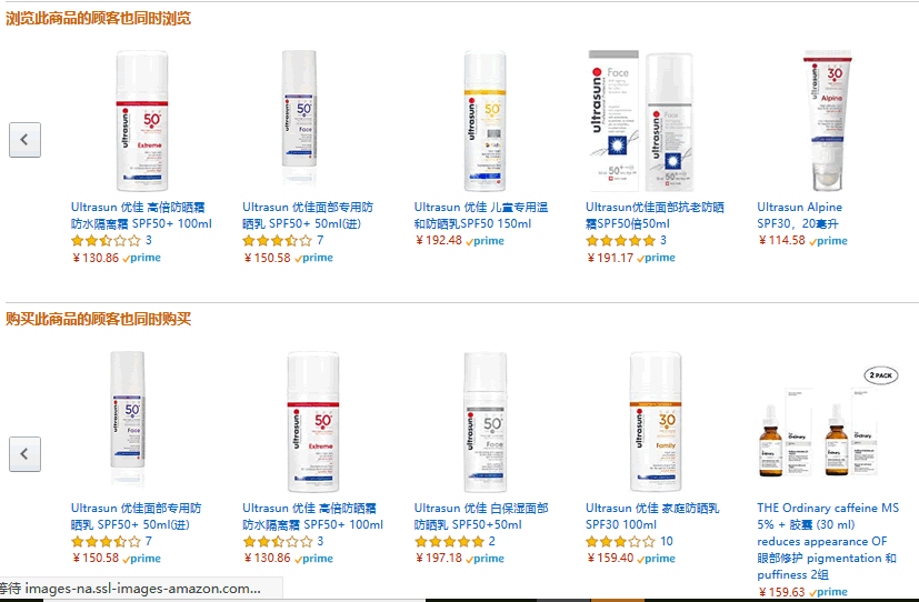 Amazon 推荐机制：浏览物品