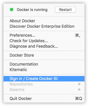 Docker for Mac Cloud login