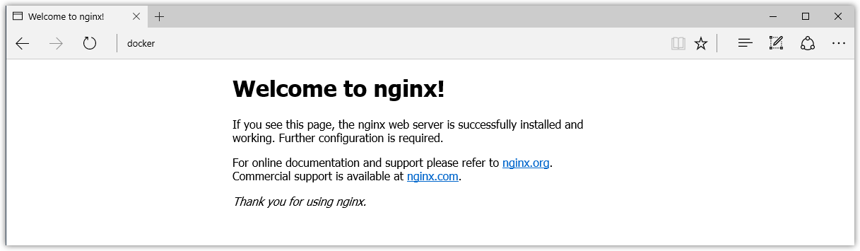 Run nginx edge>