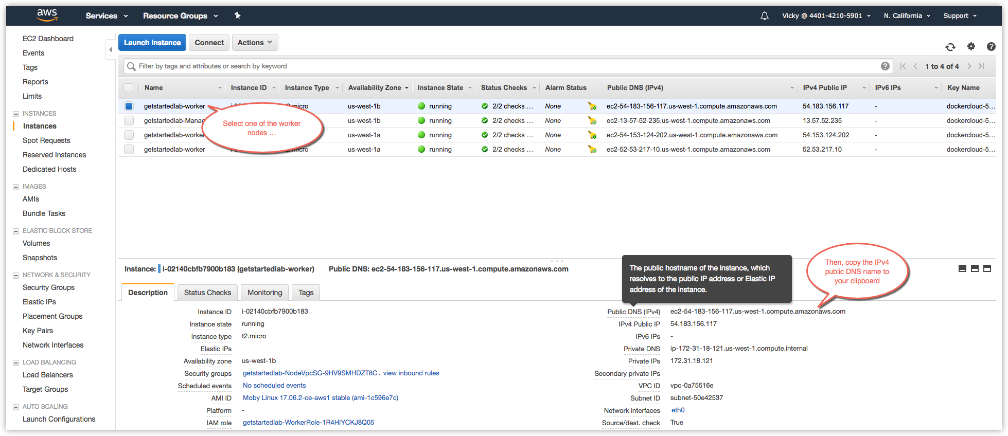 running instances