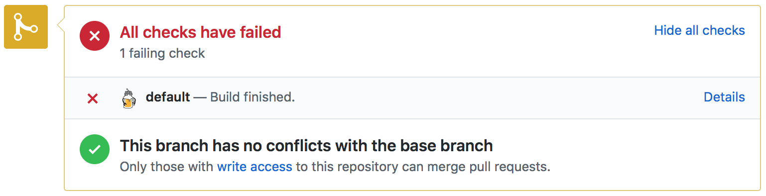 Failed Pull Request