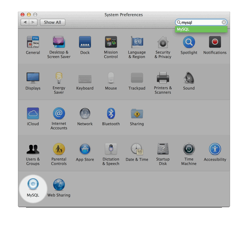 MySQL Preference Pane: Location